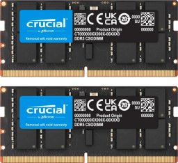 Pamięć do laptopa Crucial SODIMM, DDR5, 64 GB, 6400 MHz, CL52 (CT2K32G64C52CS5)