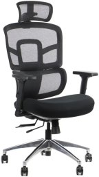 Fotel biurowy TREX czarny/aluminium STEMA