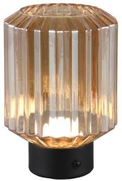 Table LED lamp REALITY LORD 1.5W 3000K 100lm rechargeable black/gold O13x19cm