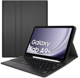 Etui z klawiaturą Bluetooth touchpad do Galaxy Tab A9 Plus (Czarne)
