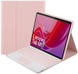Etui z klawiaturą Bluetooth touchpad do Lenovo Tab M11 (Różowe)