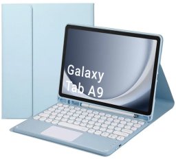 Etui z klawiaturą Bluetooth touchpad do Samsung Galaxy Tab A9 8.7 CFX110 (Niebieskie)