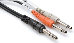 Adapter AV Hosa - Kabel insertowy TRS 6.35 - 2 x TS 6.35 2m