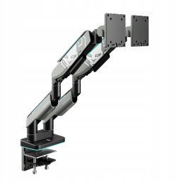 Podwójny uchwyt na monitory 49 cali, szaro-czarny RGB X-Arm Dual