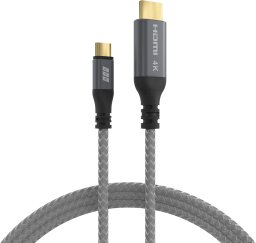 Kabel USB EFB Elektronik USB-HDMI-00001 adapter kablowy 1,8 m USB Type-C Czarny, Szary
