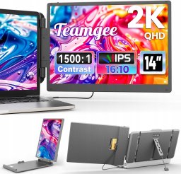 Teamgee TG-S1 Pro Max 2K Przenośny Monitor 14'' podwójne rozszerzenie LCD