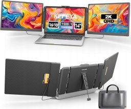 KEFEYA S2 PRO MAX Potrójny monitor 14" 2K QHD rozszerzenie ekranu 2160x1440