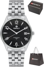 Zegarek Perfect Zegarek Perfect M141T-02 męski klasyczny czytelny 42 mm .