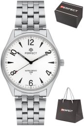 Zegarek Perfect Zegarek Perfect M141-04 męski klasyczny czytelny 42 mm .