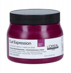 L’Oreal Paris L'Oreal Professionnel, Serie Expert Curl Expression Rich, Glycerin2.5% + Urea H + Hibiscus Seed, Hair Treatment Cream Mask, Intense Moisturizing, 500 ml For Women