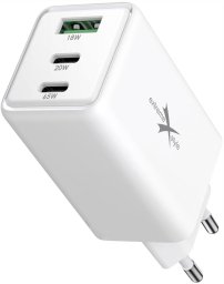 Ładowarka sieciowa 2x USB Typ-C + USB eXtremestyle GaN evo 65W