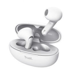 Trust Yavi Ausinės True Belaidės Stereo (TWS) į ausis įkišamos Calls/Music USB Type-C Bluetooth Baltas