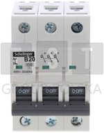 Bemko A02-G7-3P-B20 WYŁĄCZNIK NADPRĄDOWY 4,5KA 3P B 20A SCHELINGER A02-G7-3P-B20