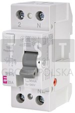 Eti-Polam 002061261 Wyłącznik różnicowoprądowy 2P 25A 0,03A typ A 6kA EFI6-P2 A 25/0.03 002061261