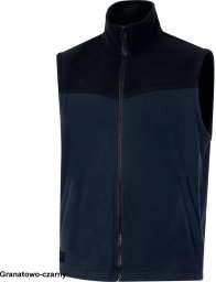 GILLI - CIEPŁA POLAROWA KAMIZELKA POLIESTER 280 g/m2 - Ciemnoszary-czarny S