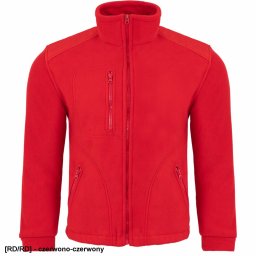 FLRA 340 - bluza polarowa unisex, gruba posiada bardzo dobre właściwości cieplne - czerwono-czarny L