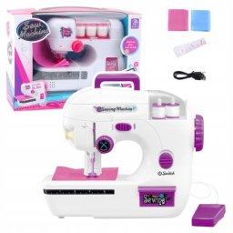 LeanToys Maszyna Do Szycia Dla Dzieci Nici Materiał Światła Dźwięki