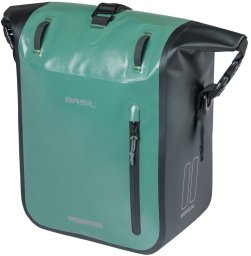 Basil Sakwa pojedyncza BASIL RIVO M SINGLE PANNIER BAG 12-15L, MIK Hooks System silvergreen/black