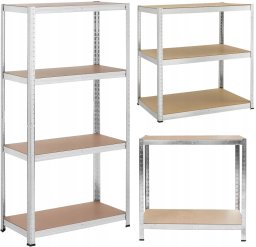 Regał metalowy magazynowy 150x75x30 cm