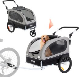 Vevor Przyczepka rowerowa dla psa 2w1 składana 40kg wózek spacerowy