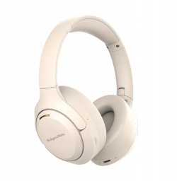 Bezprzewodowe słuchawki nauszne z ANC , Kruger&amp;Matz F8A , beżowe