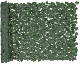 Sztuczny Żywopłot 990 x 2490 mm Mata Osłonowa z Liśćmi Bluszczu