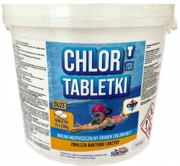 Zestaw 15 tabletek z chlorem 200g do dezynfekcji basenu, uzdatniania wody