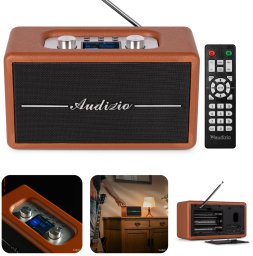 Radio Audizio Radio retro DAB FM BT Tune60 brązowe one size