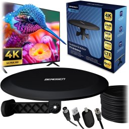 Antena wewnętrzna zewnętrzna TV ultra HD 4K Berdsen BD-955 czarna EDUKAMP
