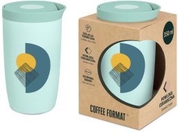 Coffee Format Miętowy kubek termiczny z motywem abstrakcyjnym 350 ml
