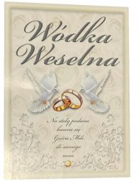 etykiety samoprzylepne na alkohol Wódkę Weselną 25szt Gołębie wzór nr 1