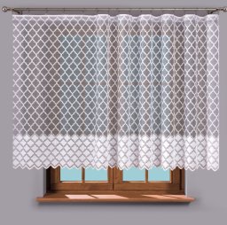 Firanka żakardowa 002503 / 160 cm biała.