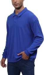 Koszulka polo męska koszulka polo męska bawełniana rozmiar XL Niebieska