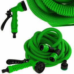 TG56039 WĄŻ OGRODOWY ROZCIĄGLIWY ELASTYCZNY Z PISTOLETEM 22,5 M PODLEWANIA ZŁĄCZKI