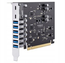 Inateck PCIe Kart USB 3.2 G2, 2 USB C, 6 USB A Ports 16 Gbps