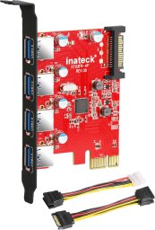 Kontroler Inateck USB 3.0 Karta PCIe 4 złącz 15 pin SATA