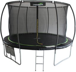 Trampolina LEAN Sport Max 14ft Czarno-Zielona