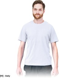 TSR-REGU - t-shirt męski o standardowym kroju, 100% bawełna - S-3XL (czarny - biały 2XL