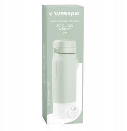 Wessper Butelka filtrująca B2 GLASS Actitex™ 700ml Mint (WES270-700-MT_K)