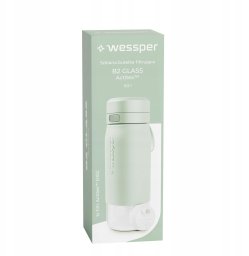 Wessper Butelka filtrująca B2 GLASS Actitex™ 500ml Mint (WES270-500-MT_K)