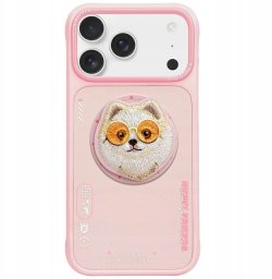 Etui Nimmy Glasses Cool Dog MagSafe do iPhone 17 różowy
