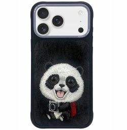 Etui Nimmy Big Eyed Pet 2.0 Panda do iPhone 17 Pro czarny