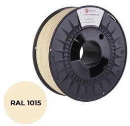 C-Tech C-TECH Nawój filamentowy (filament) PREMIUM LINE, PETG, jasny kość słoniowa, RAL1015, 1,75mm, 1kg