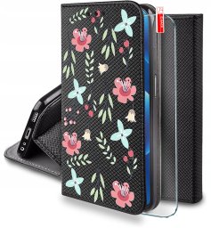 Etui do Samsung M52 5G MAGNET WZORY CASE PORTFEL + SZKŁO 9H