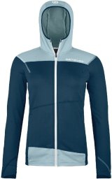Bluza z kapturem damska Ortovox Fleece Light Hoody - deep ocean