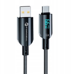 Kabel USB ForCell USB-A - USB-C 1.2 m Czarny