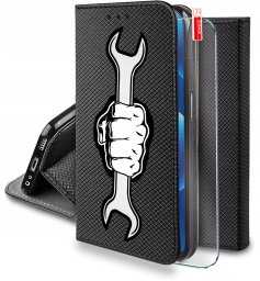 Etui do Samsung M52 5G MAGNET WZORY CASE PORTFEL + SZKŁO 9H