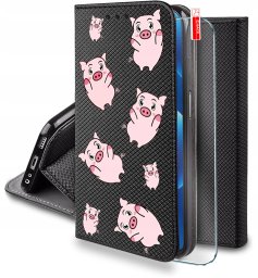 Etui do Samsung M52 5G MAGNET WZORY CASE PORTFEL + SZKŁO 9H