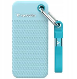 Dysk zewnętrzny SSD Verbatim External Drive Pocket SSD 1TB USB-C 3.2 gen.2 black-polar blue 32324