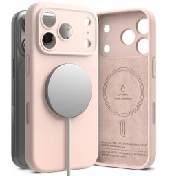 Etui Ringke Silicone Magnetic MagSafe do Apple iPhone 17 Pro Pink Sand